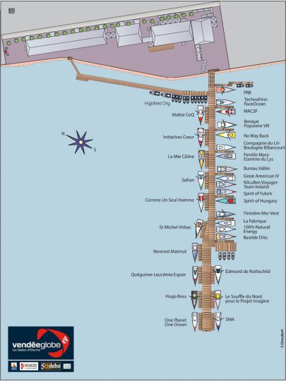 Ponton de départ du Vendée Globe