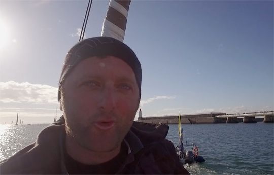 Arnaud Boissières au départ du Vendée Globe 2016