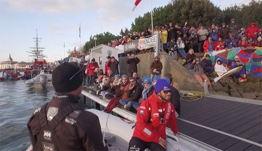 Arnaud Boissières au départ du Vendée Globe 2016