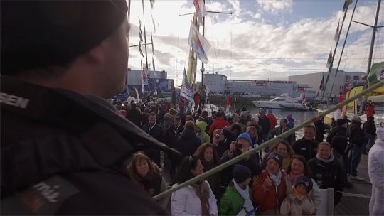 Arnaud Boissières au départ du Vendée Globe 2016