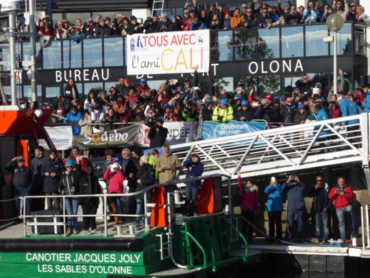 Arnaud Boissières au départ du Vendée Globe 2016