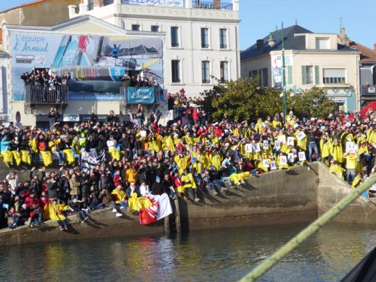 Arnaud Boissières au départ du Vendée Globe 2016