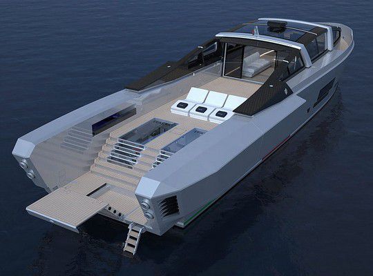 Italia, ein Konzept des Superboliden des Meeres