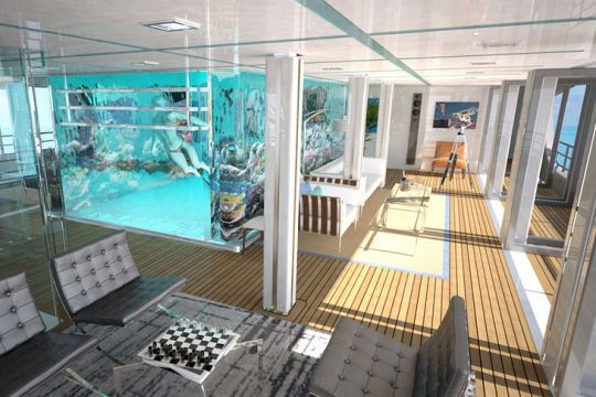 Tabu, das Konzept einer Polarforschungsyacht mit auffälligem Luxus