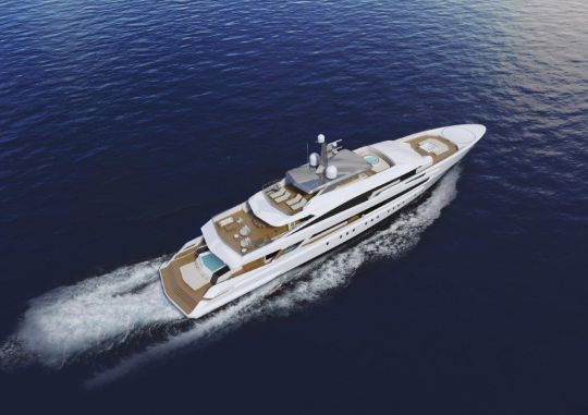 Benetti jetzt schnell, das Volumen und der Komfort der Verdrängeryacht