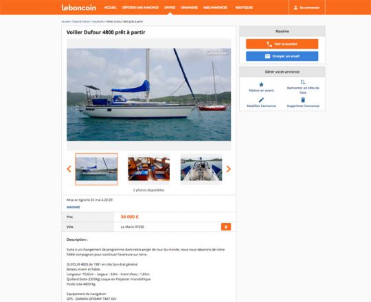 Budget bateau Blandine et Max