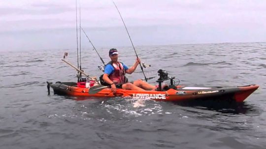 Kayak de pêche en mer