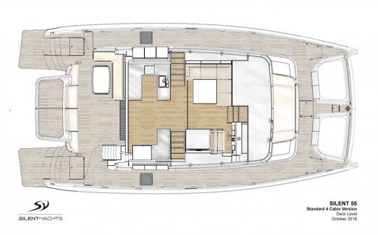 Le plan d'aménagement du Silent Yachts 55