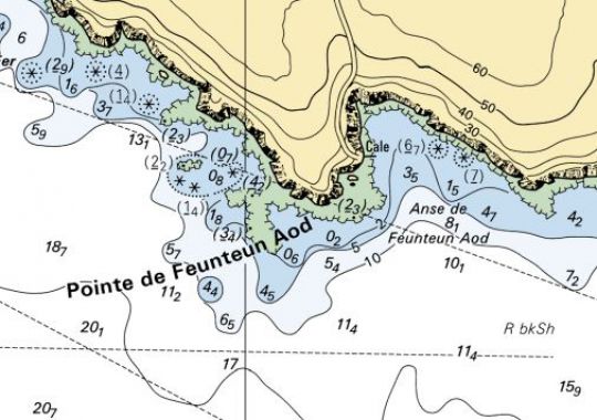 Vous êtes en baie d'Audierne et la pointe de Feunteun Aod peut se traduire par...