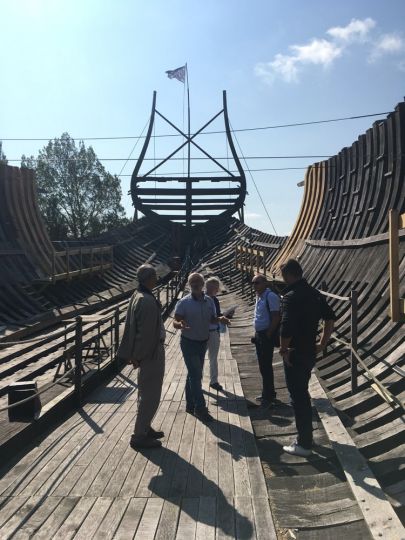 Au chantier Tourville avec Christian Cardin et notre équipage.