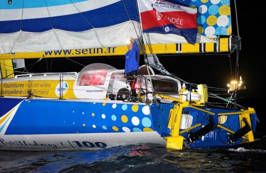 Arnaud Boissières à l'arrivée de la Vendée -Arctique