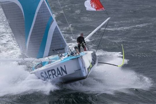 Morgan au départ du Vendée Globe 2016