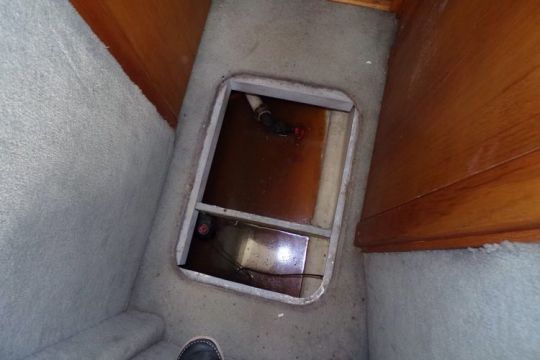 De l'eau dans les fonds alors que le bateau est au sec...
