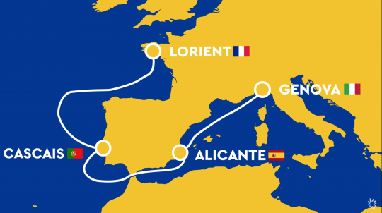 Parcours de The Ocean Race Europe