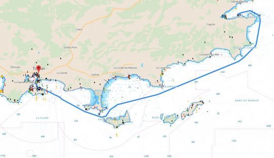 La première zone de déploiement des bouées Bombyx2