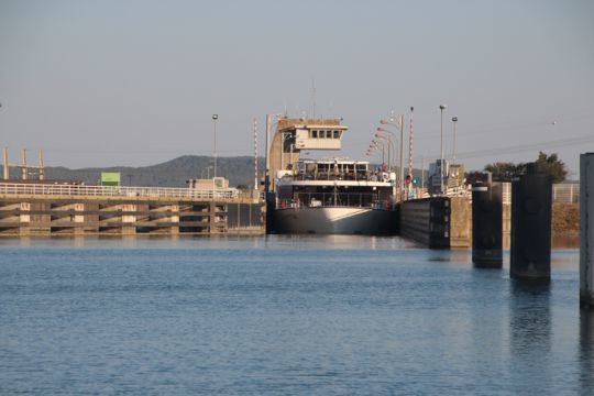 On croise parfois de gros engins sur le Rhône