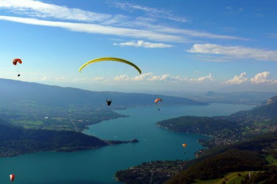 Vol en parapente depuis le col de Forclaz