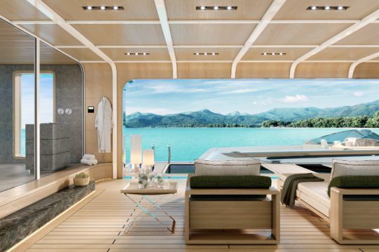 Accès direct au tender depuis les balcons 