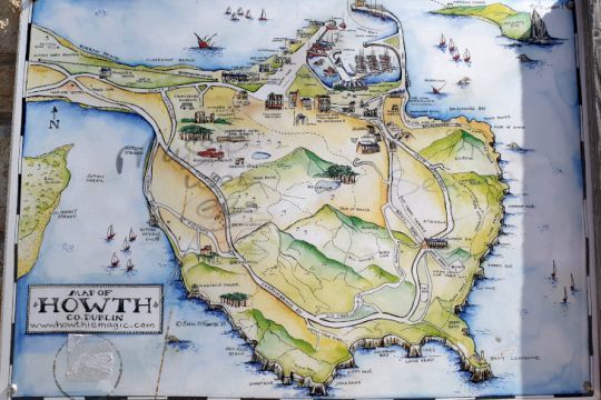 Plan de la presqu'île de Howth, Irlande