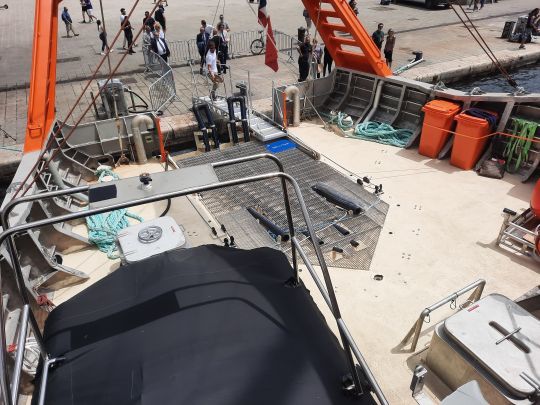 Le radier de mise à l'eau