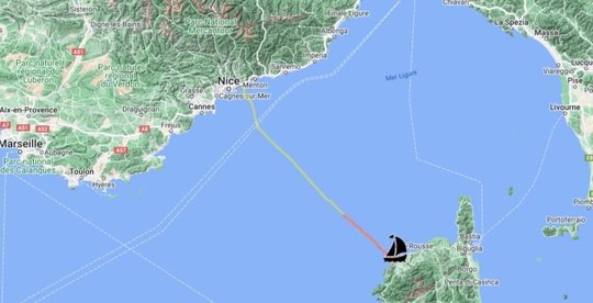 L'itinéraire suivi par Carla