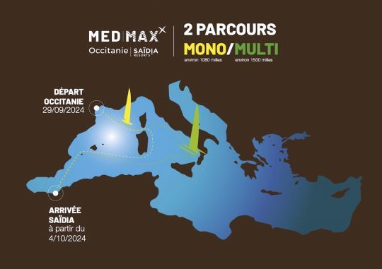 Le parcours de la course Med Max Occitanie - Saïda Resorts
