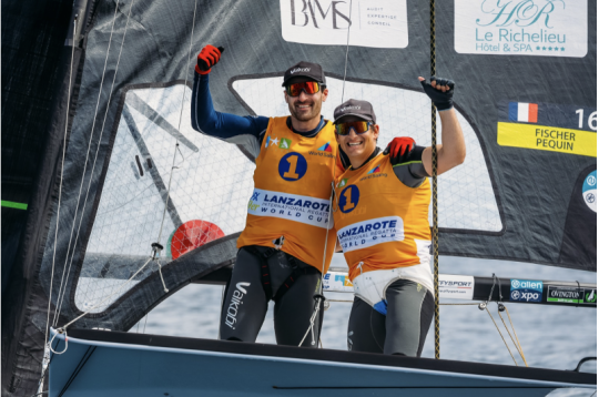 Clément Péquin et Erwan Fischer, champions du monde © Sailing Energy / Lanzarote