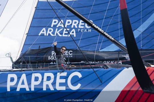 Yoann Richomme sur l'IMOCa Paprec Arkea L'IMOCA Paprec Arkea © Polaryse