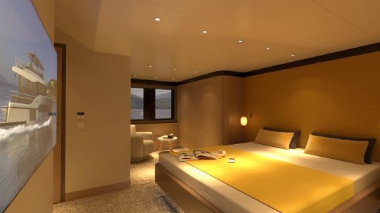 La belle cabine principale de l'Explorer 16