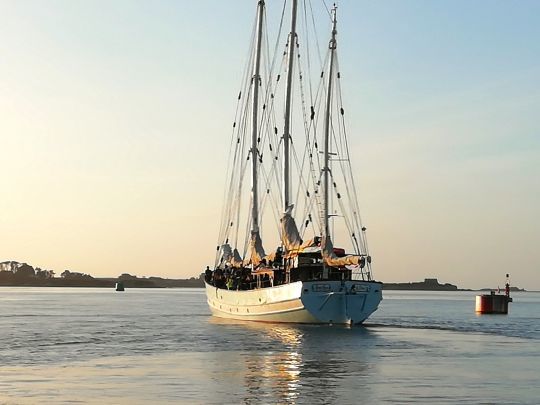 Départ du Rara Avis de l'Aber Wrac'h le 26 janvier 2024