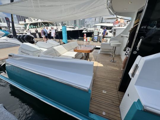 The side door is very useful for getting on board