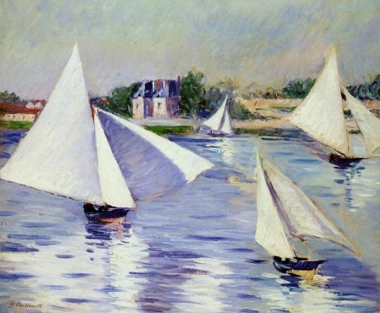 Voiliers sur la Seine à Argenteuil, Gustave Caillebotte, 1892
