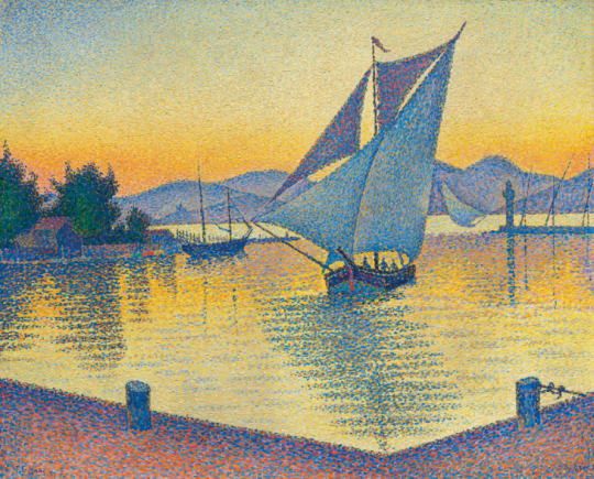 Le Port au soleil couchant, Opus 236 (Saint-Tropez), Paul Signac, 1892