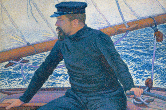 Paul Signac à la barre de l'Olympia, Théo van Rysselberghe, 1896 © Archives Signac