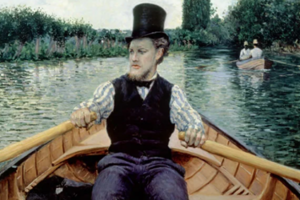 Canotier au Chapeau Haut de Formme, Gustave Caillebotte, 1877-1878