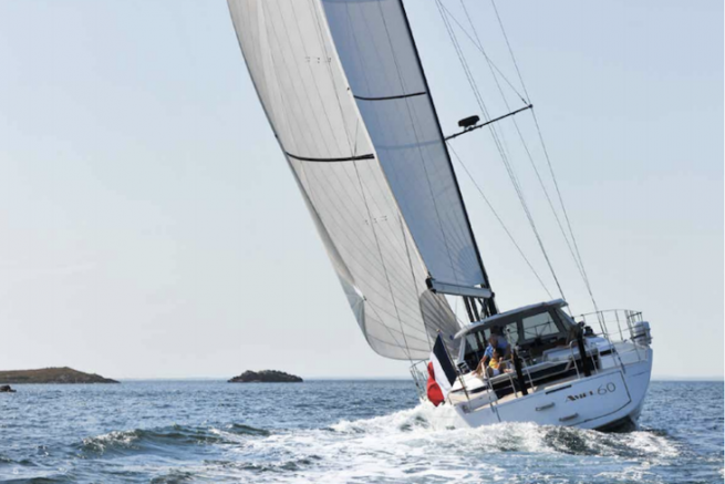 Die Amel 60 unter Code 0 bei ihren ersten Navigationen