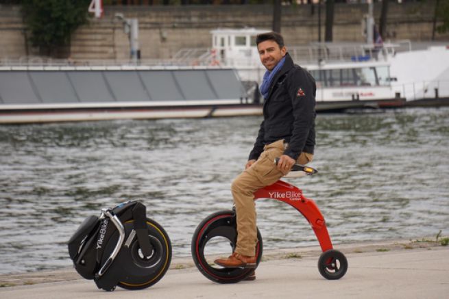 Das YikeBike, das 100% elektrische und stylische Fahrrad, das man berallhin mitnehmen kann