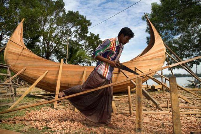 Das Mondboot oder der Wiederaufbau eines traditionellen Bootes aus Bangladesch