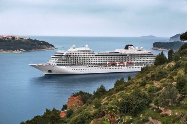 Die Viking Star, das Flaggschiff der Viking Cruise Company..