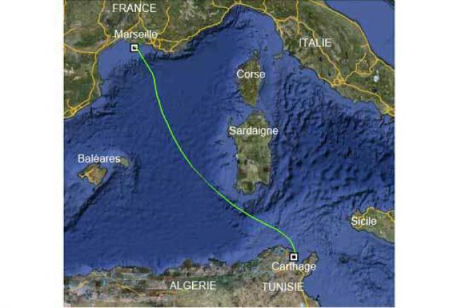 Die Aufzeichnungen ber die berquerung des Mittelmeeres unter Segeln