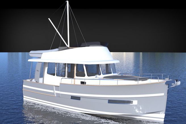 Der neue Trawler 34 von Rhea Marine, der auf der Nautic 2018 entdeckt werden soll