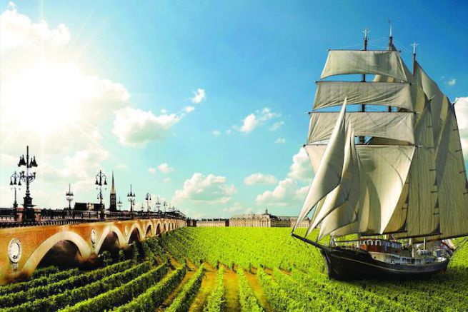 Bordeaux feiert den Wein, mit der Ehre der groen Segelschiffe