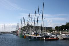 Die Klasse 40 in Horta, bereit, an der 2. Etappe der Atlantic Challenge teilzunehmen