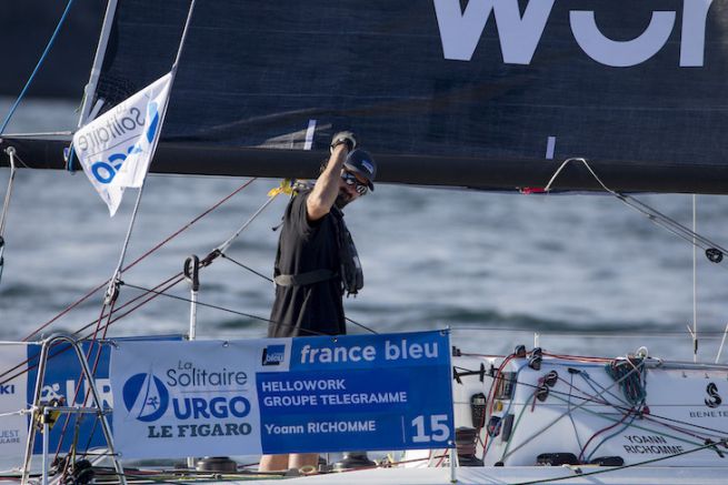Yoann Richomme, Gewinner der 1. Etappe des Solitaire du Figaro