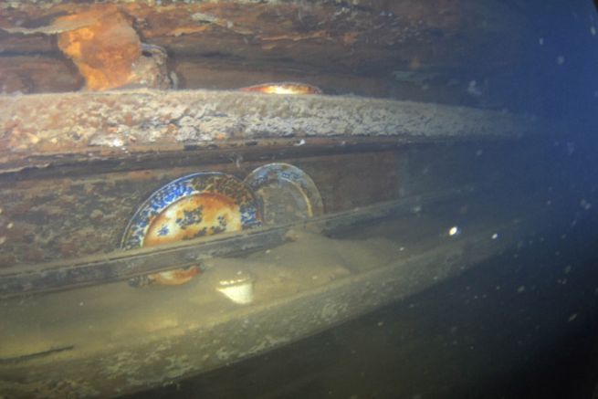 Platten, die bei dem Wrack der HMS Terror entdeckt wurden