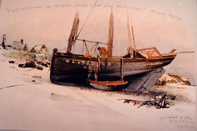 Eliboubane, gezeichnet von seinem Reedereimaler, dem verstorbenen Yvon Le Corre