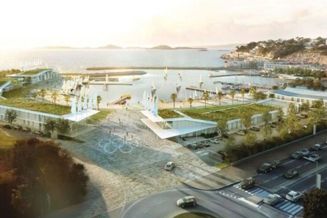 Das fr den Yachthafen der Olympischen Spiele 2024 ausgewhlte Projekt