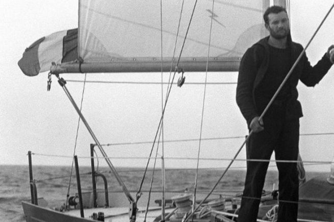 Ankunft des Siegers Eric Tabarly 1964