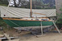 Boot in Renovierung beim Verein AJD von Pre Jaouen