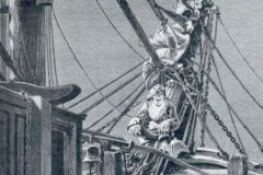 Ein Klabautermann auf seinem Schiff